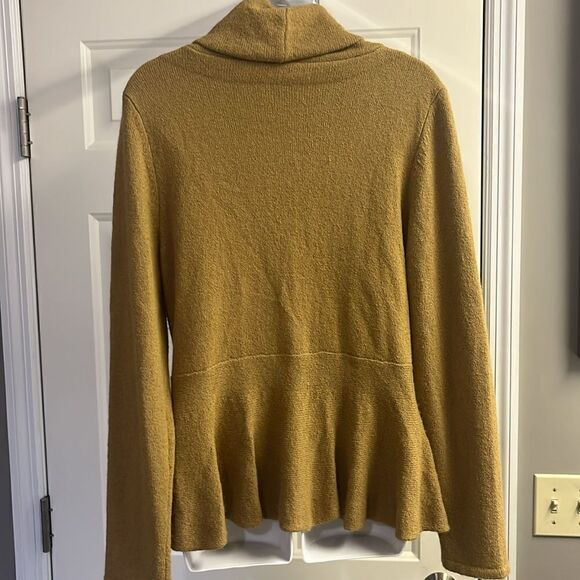 Soft Surroundings Wool Angora Blend Tan Long Sleeve V-neck Cardigan Size Medium - Picture 9 of 15